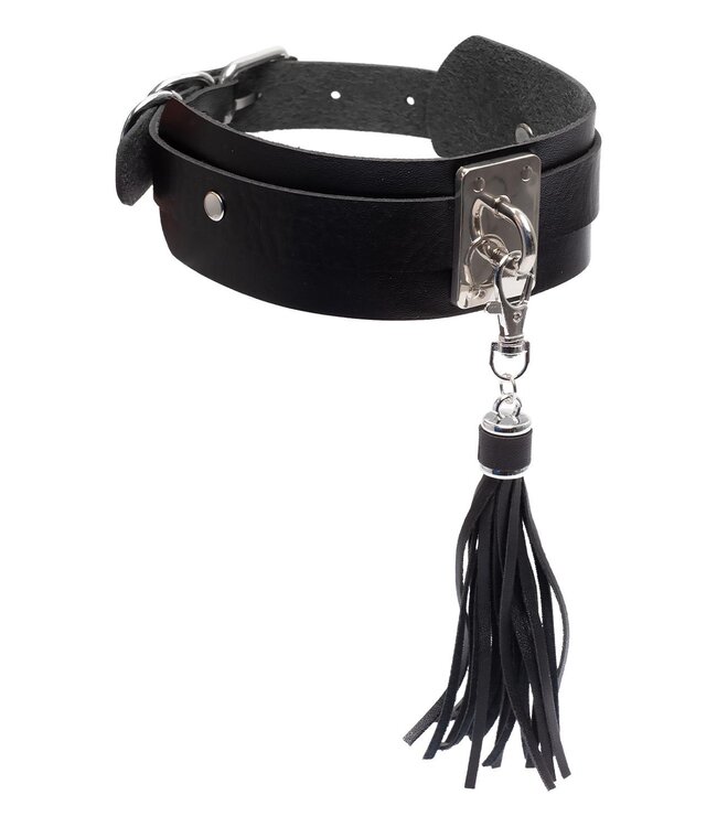 Kinky Diva KINKY DIVA TEASING TASSEL COLLAR BLACK/SILVER