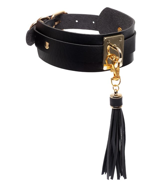 Kinky Diva KINKY DIVA TEASING TASSEL COLLAR BLACK/GOLD