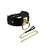 Kinky Diva KINKY DIVA O-RING COLLAR + LEASH BLACK/GOLD