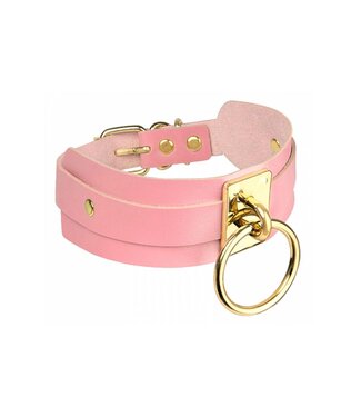 Kinky Diva KINKY DIVA O-RING COLLAR PINK/GOLD