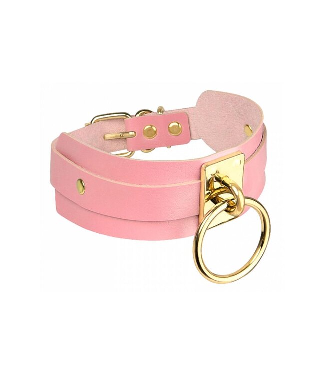 Kinky Diva KINKY DIVA O-RING COLLAR PINK/GOLD