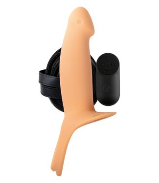 Virgite VIRGITE H4 VIBRATING HOLLOW STRAP H4 SIZE L FLESH