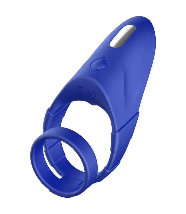 Forto FORTO F-48 VIBRATING PERINEUM DOUBLE C-RING BLUE