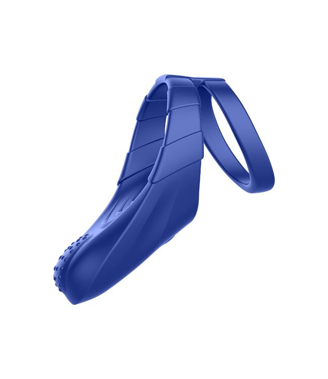 Forto FORTO F-48 VIBRATING PERINEUM DOUBLE C-RING BLUE