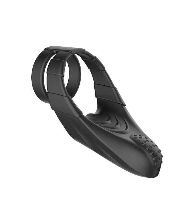 Forto FORTO F-48 VIBRATING PERINEUM DOUBLE C-RING BLACK