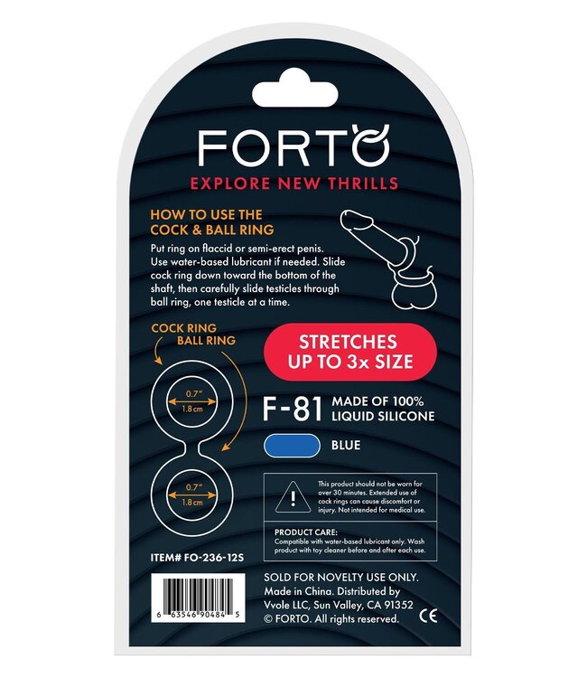 Forto FORTO F-81 DOUBLE RING 44MM BLUE