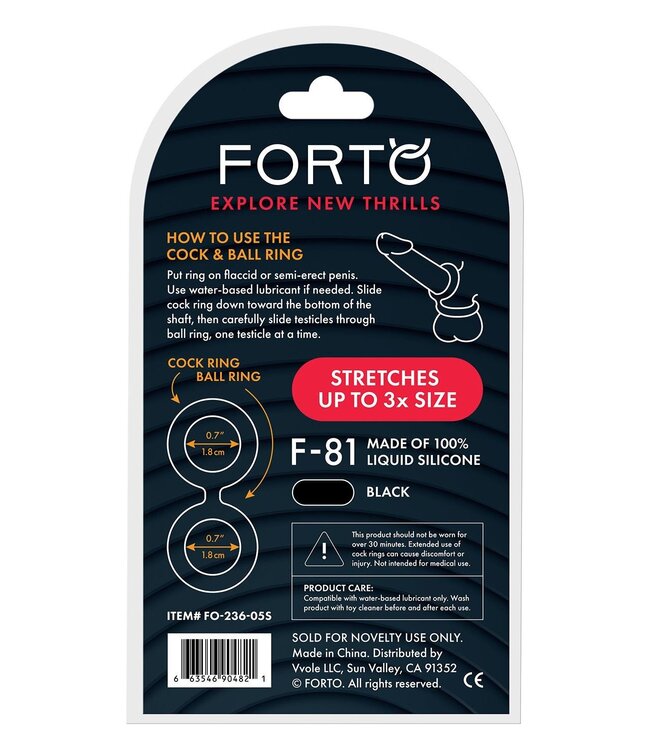 Forto FORTO F-81 DOUBLE RING 44MM BLACK