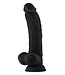 Shaft SHAFT MODEL C 9.5 INCH LIQUID SILICONE DONG WITH BALLS BLACK