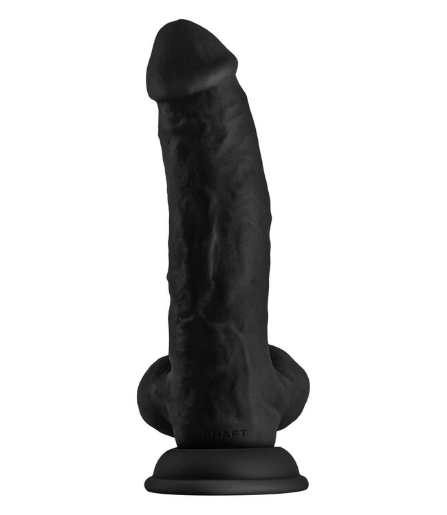 Shaft SHAFT MODEL N 8.5 INCH LIQUID SILICONE DONG WITH BALLS BLACK