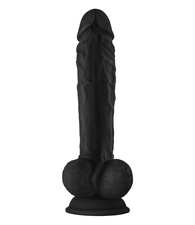 Shaft SHAFT MODEL A 10.5 INCH LIQUID SILICONE DONG WITH BALLS BLACK