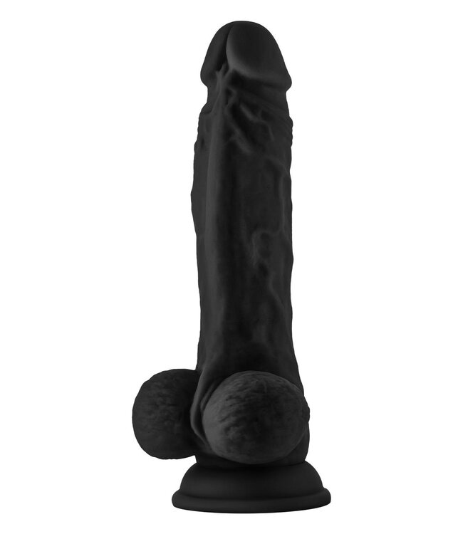 Shaft SHAFT MODEL A 8.5 INCH LIQUID SILICONE DONG WITH BALLS BLACK