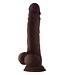 Shaft SHAFT MODEL A 10.5 INCH LIQUID SILICONE DONG WITH BALLS MAHOGANY