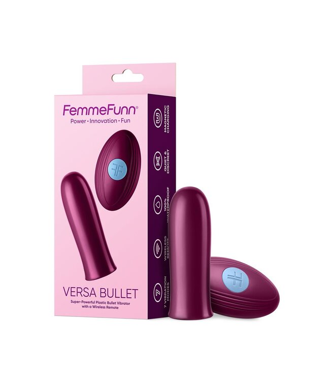 Femme Funn FEMMEFUNN VERSA BULLET WITH REMOTE DARK FUCHSIA