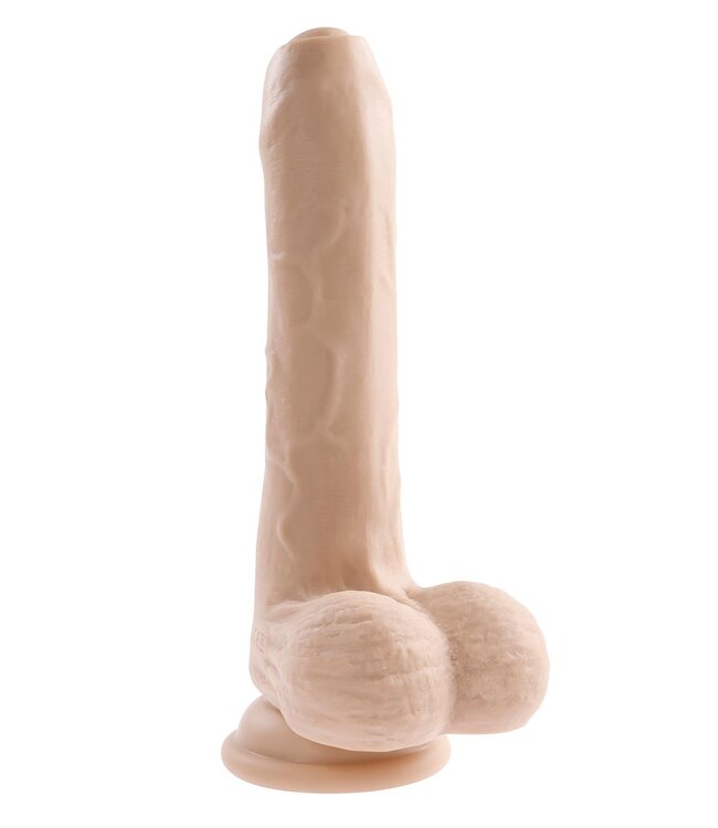 Evolved EVOLVED PEEK A BOO VIBRATING DILDO 8 INCH LIGHT