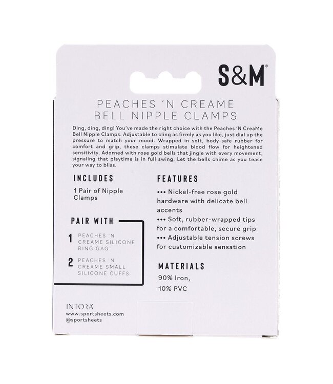 Sportsheets PEACHES 'N CREAME BELL NIPPLE CLAMPS