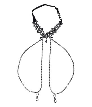 Sportsheets SPORTSHEETS SEX AND MISCHIEF LACE COLLAR WITH NIPPLE TIES