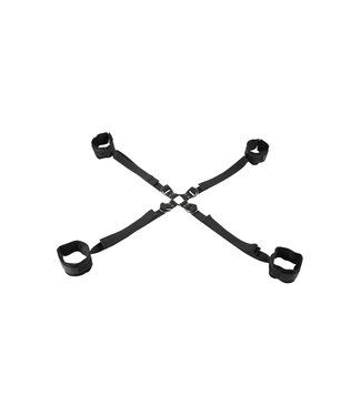 Sportsheets SPORTSHEETS VELVET NOIR ADJUSTABLE HOG TIE & CUFF SET