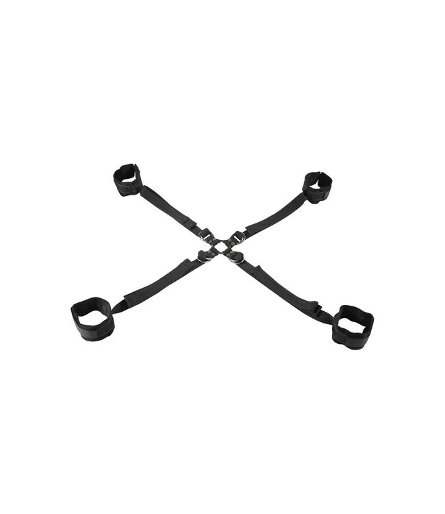 Sportsheets SPORTSHEETS VELVET NOIR ADJUSTABLE HOG TIE & CUFF SET