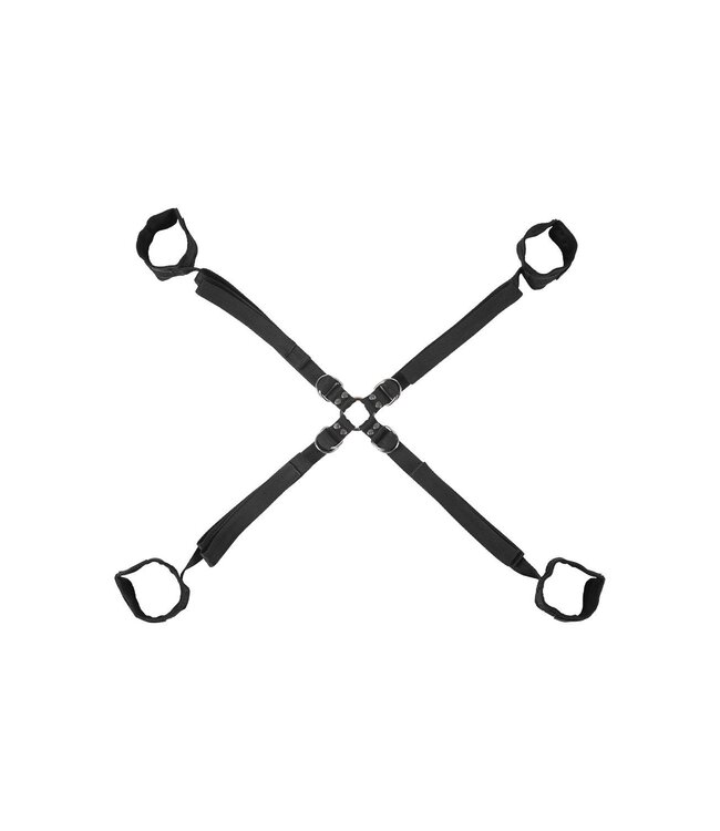 Sportsheets SPORTSHEETS VELVET NOIR ADJUSTABLE HOG TIE & CUFF SET