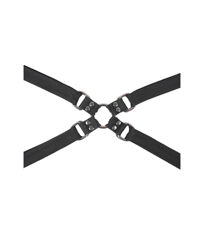 Sportsheets SPORTSHEETS VELVET NOIR ADJUSTABLE HOG TIE & CUFF SET