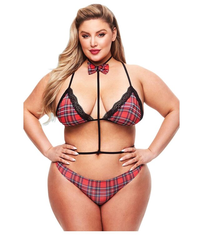 Teacher's Pet TEACHERS PET 3PC BADDIE SCHOOLGIRL SET TARTAN, QS