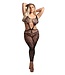 Fantasy Lingerie CHASE THE FEELING BODYSTOCKING WITH CUT-OUT BODICE BLACK, QS