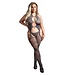 Fantasy Lingerie WORTH THE WAIT FISHNET BODYSTOCKING & G-STRING PANTY GREY, QS