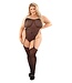 Fantasy Lingerie ROYAL TREATMENT GARTERED TEDDY BODYSTOCKING BLACK, QS