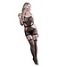 Fantasy Lingerie POWER MOVES CUT-OUT BODYSTOCKING DRESS BLACK, OS