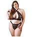 Fantasy Lingerie KYLIE LACE BRALETTE & OPEN BACK PANTY BLACK, 3X/4X