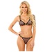 Fantasy Lingerie I'D HIT THAT FISHNET BRALETTE & PANTY BLACK, M/L
