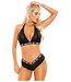 Fantasy Lingerie NOT YOUR BITCH LACE BRALETTE & CHEEKY PANTY BLACK, M/L