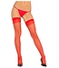 Rene Rofe Lingerie SHEER THIGH HIGHS RED, OS