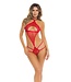 Rene Rofe Lingerie HEART ME UP TEDDY RED, M/L