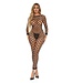 Pink Lipstick Lingerie SWIPE RIGHT CROTCHLESS BODYSTOCKING BLACK, OS