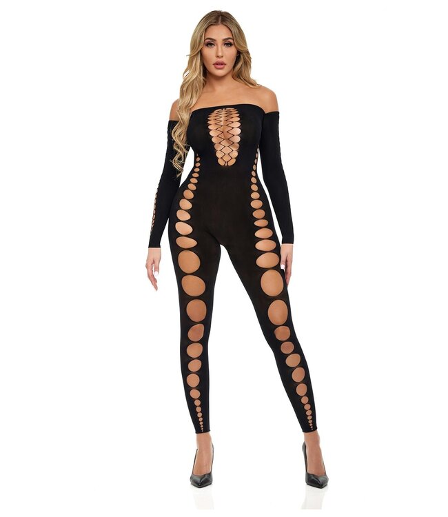 Pink Lipstick Lingerie BOUJEE GANG BODYSTOCKING BLACK, OS