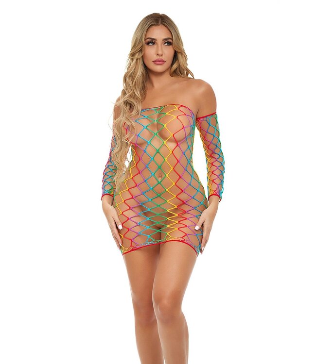 Pink Lipstick Lingerie TASTE THE RAINBOW DRESS & SLEEVES, OS