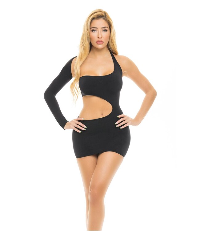 Pink Lipstick Lingerie CUT MY LIFE INTO PIECES DRESS BLACK, OS