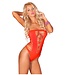 Pink Lipstick Lingerie JUICEBOX SEAMLESS BODYSUIT RED, OS
