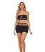 Pink Lipstick Lingerie NET WORTH 2 PCS BANDEAU SET BLACK, OS