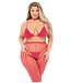 Pink Lipstick Lingerie TALL ORDER 3PC LEGGING SET RED, PLUS SIZE