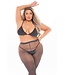 Pink Lipstick Lingerie TALL ORDER 3PC LEGGING SET BLACK, PLUS SIZE