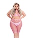 Pink Lipstick Lingerie SUNSET GLOW BIKE SHORT SET PINK, PLUS SIZE