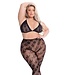 Pink Lipstick Lingerie ALL ABOUT LEAF BRA SET BLACK, PLUS SIZE