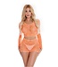 Pink Lipstick Lingerie LEAF IT TO ME SHORT SET ORANGE, OS