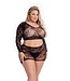 Pink Lipstick Lingerie LEAF IT TO ME SHORT SET BLACK, PLUS SIZE