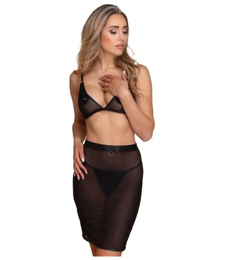 Guilty Pleasure GUILTY PLEASURE SHEER STRETCH SKIRT, L/XL
