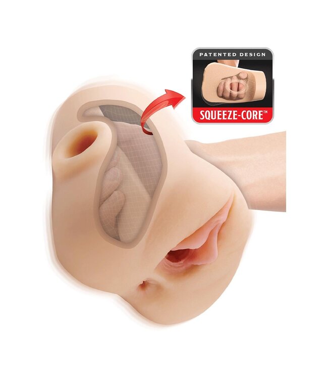 Pipedream PDX PLUS DOUBLE POUNDER VIBRATING SQUEEZE STROKER