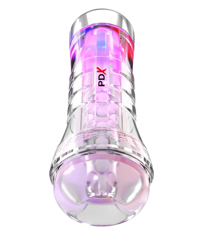 Pipedream PDX ELITE VIEW TUBE SEE-THRU EZ-GRIP LED STROKER