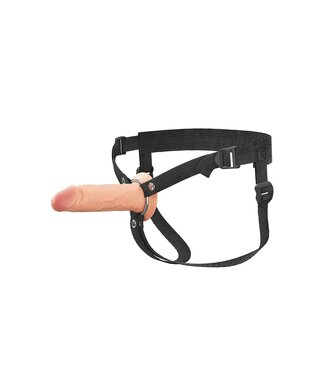 Pipedream FANTASY X-TENSIONS ELITE 6 INCH SILICONE HOLLOW STRAP-ON - DUAL DENSITY - LIGHT